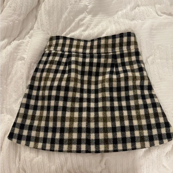 J. Crew Black and White Checkered Mini Skirt - Picture 2 of 3
